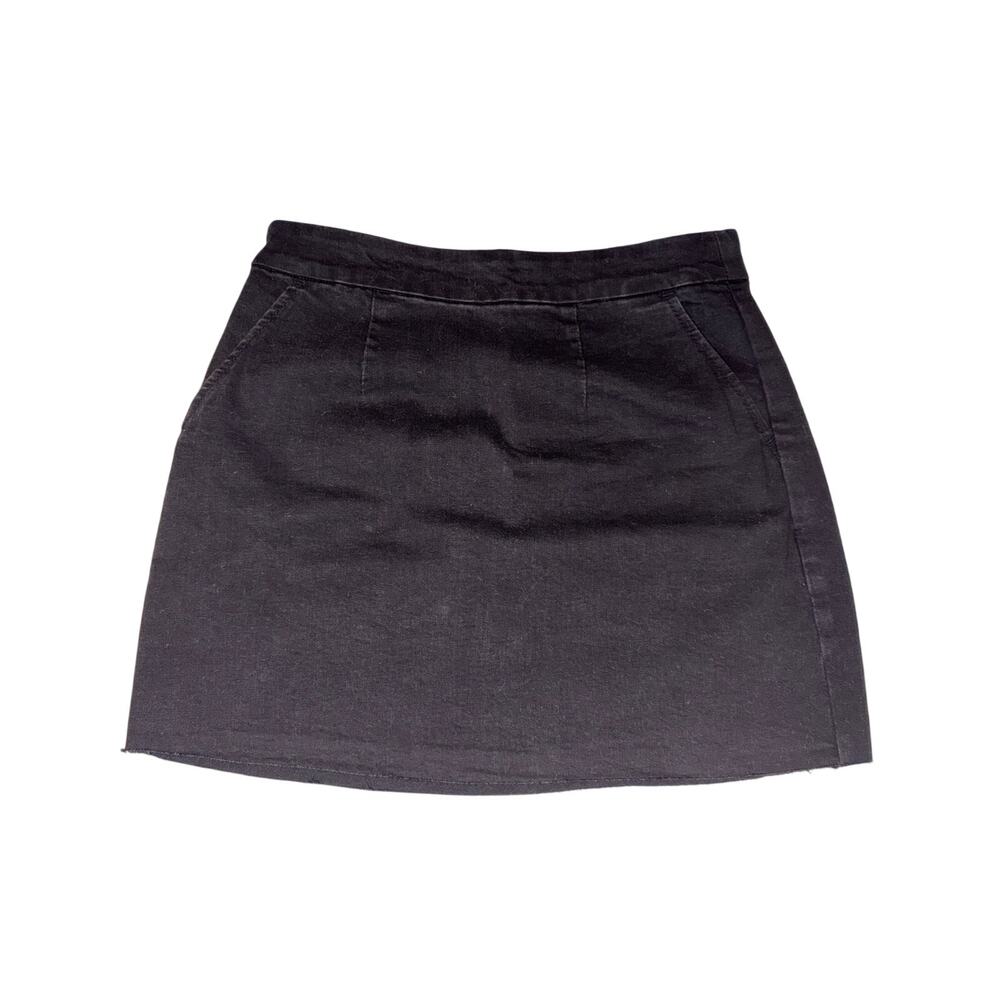Denim Black Skirt